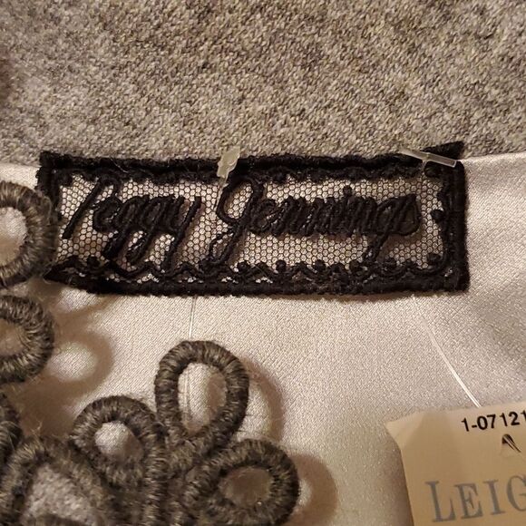 NWT Vintage Women's Peggy Jennings Gray Custom Evening coat size Medium - Picture 9 of 16